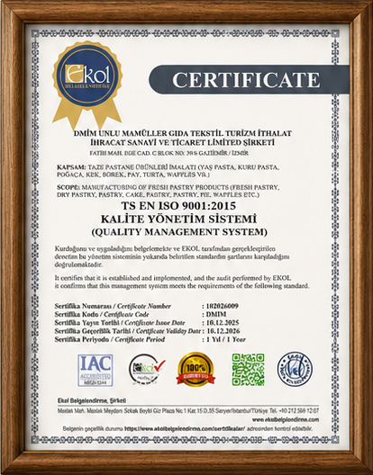 TS EN ISO 9001:2015 Kalite Yönetim Sistemi