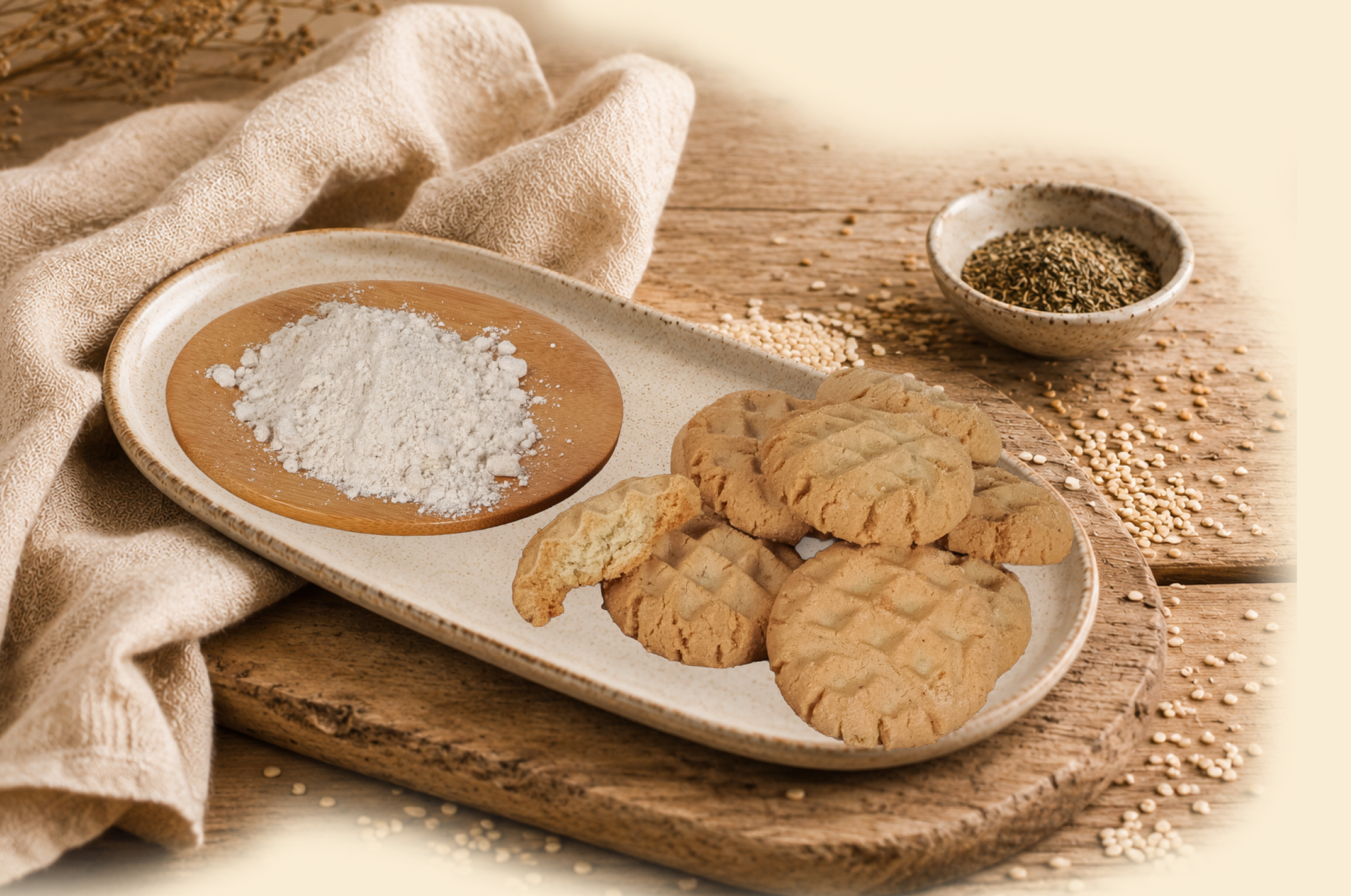 Kinoa Unlu Glutensiz Kurabiye