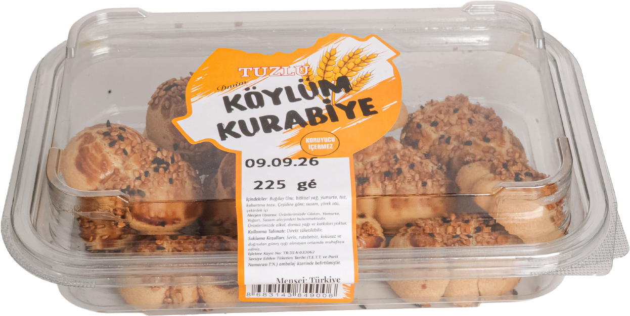 Üç Top Çörekotlu Susamlı Kurabiye