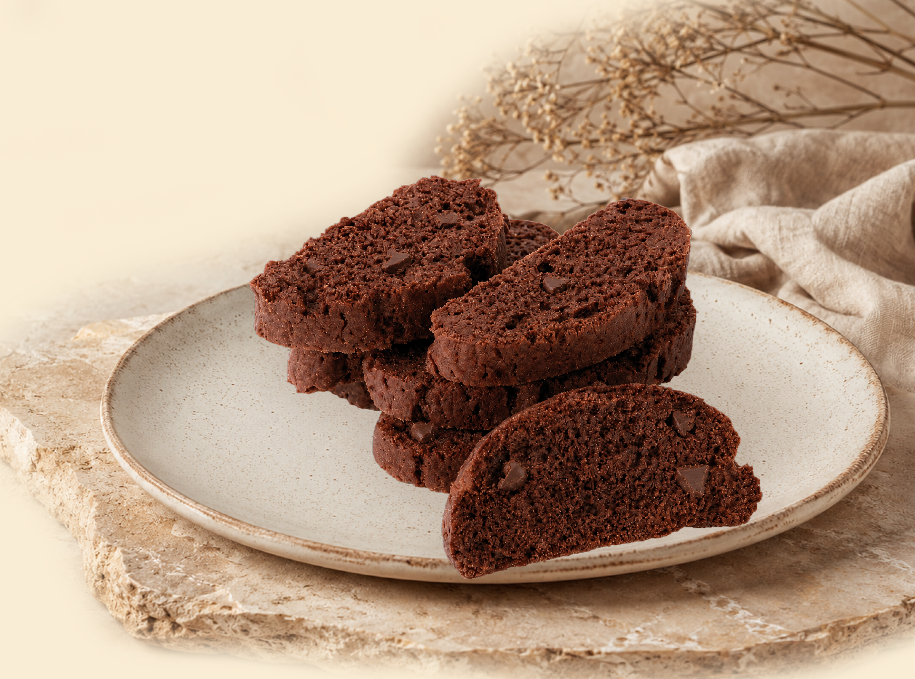 Kakaolu Çikolatalı Glutensiz Biscotti